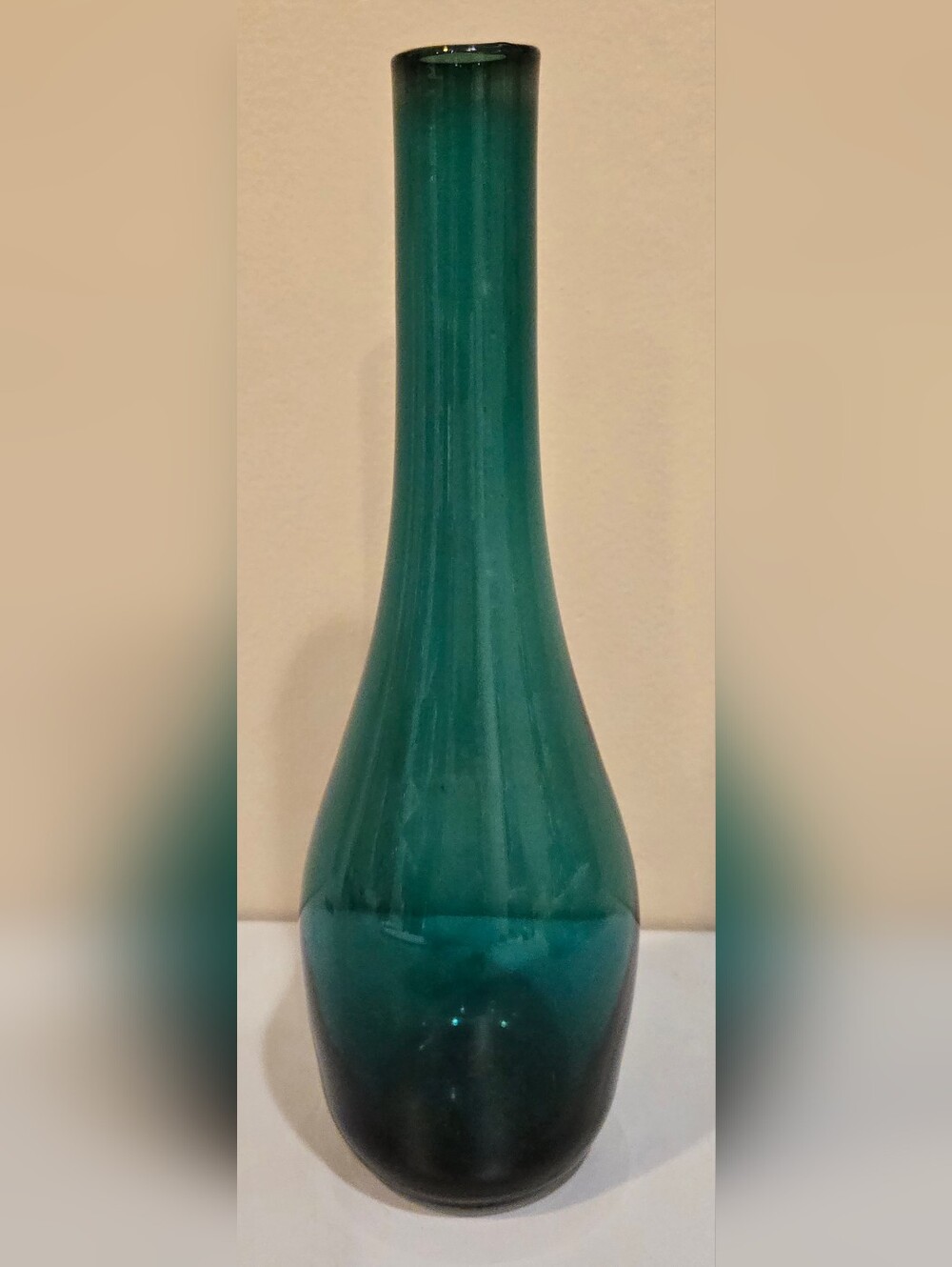 Vintage Kosta Boda Bertil Vallien Teal Glass Bud Vase - Home Accents